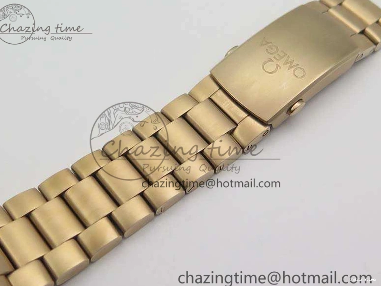 0328 Seamaster Pro Chrono RG Best Edition Black Ceramic Black Dial On RG Bracelet A ComfortFit 8130